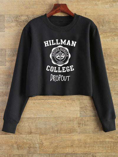 The Dropout - (Black) Crop Sweatshirt
