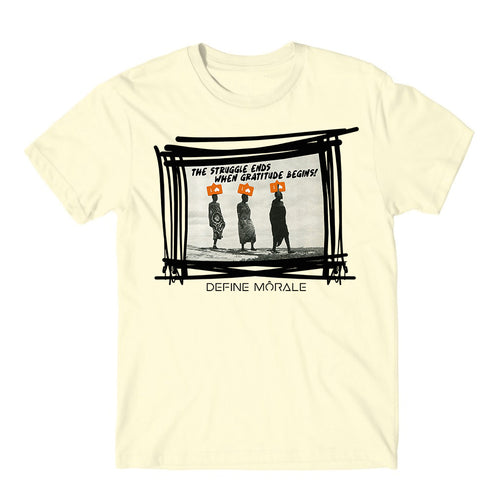 Struggle Ends Gratitude Begins (Cream & Yellow) - Unisex Short Sleeve T-Shirt