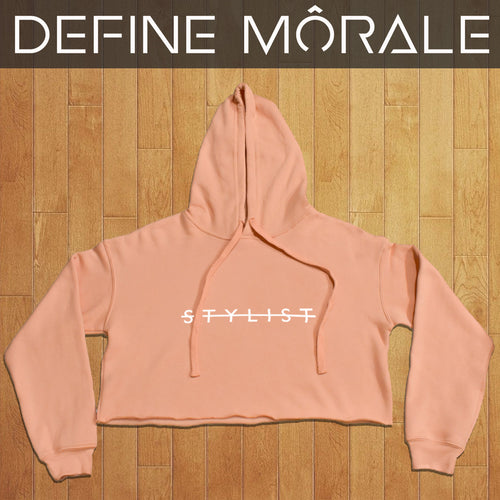 No Stylist - (Peach) Crop Hoodie