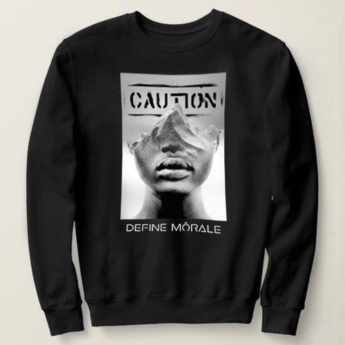 Proceed with Caution (Black & Navy) Unisex Sweatshirt