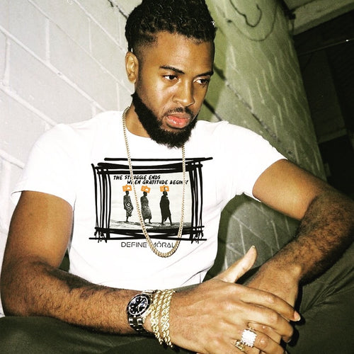 Struggle Ends Gratitude Begins - (White) Unisex Short Sleeve T-Shirt