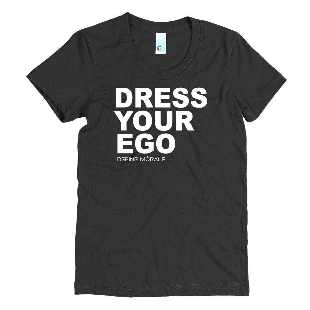 Dress Your Ego - Black Women's Crew Neck Crew Neck Tee