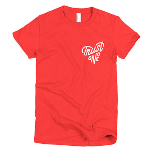 Trust No One - (Red) Short sleeve women's t-shirt