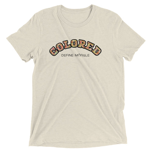 Colored Scribble - (Oatmeal) Unisex Triblend Short Sleeve T-Shirt