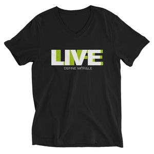 Live Life - (Black)  Unisex Short Sleeve V-Neck Tee