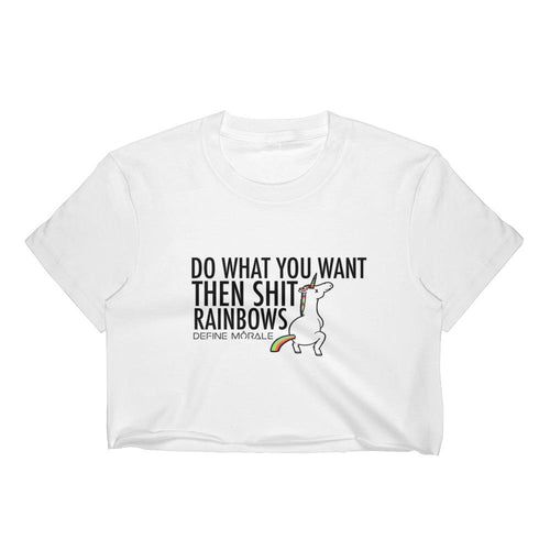 Unicorns and Rainbows - (Slim Fit) Women’s Crop Tee