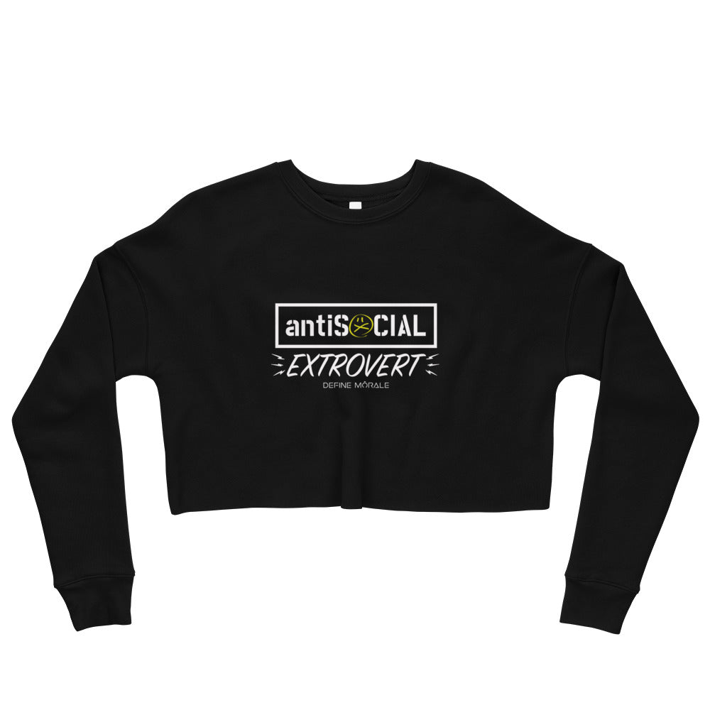 Anti Social Extrovert - (Black) Crop Sweatshirt
