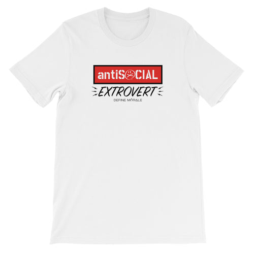 Antisocial Extrovert - White Short-Sleeve Unisex T-Shirt