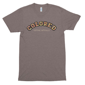 Colored Scribble - (Coffee) Unisex Tri-Blend Short Sleeve Shirt