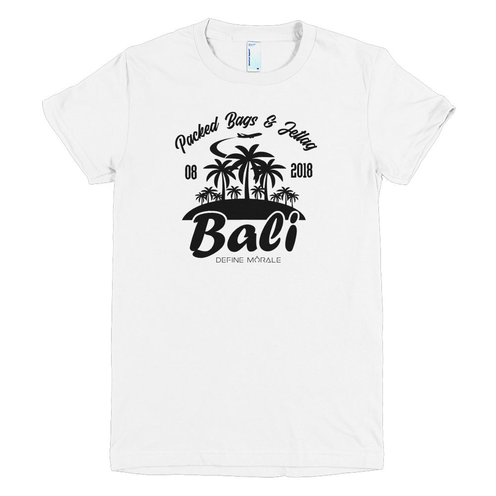 Bali Travel Shirt (Custom) - White Short Sleeve Women's T-shirt