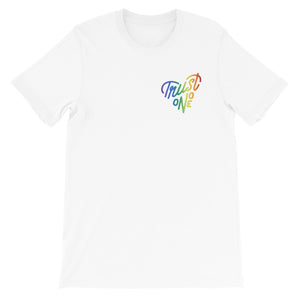 Trust No One - (White - Rainbow) Short-Sleeve Unisex T-Shirt