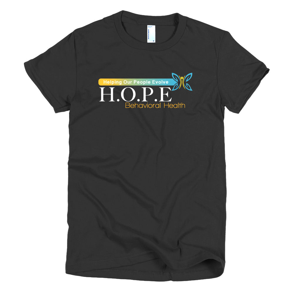 HOPE - (Black) Short sleeve women's t-shirt