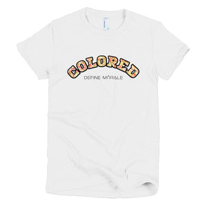 Colored Scribble - (White) Short Sleeve Womens T-Shirt