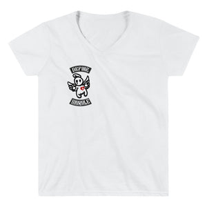 Broken Hearts - Women's Casual V-Neck Shirt