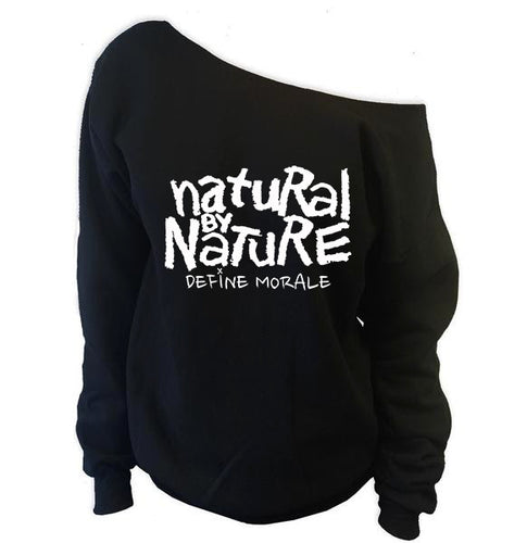Natural By Nature - (Black) Womens Off The Shoulder Fleece