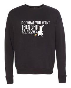 Unicorns and Rainbows - (Black) Unisex Sweatshirt